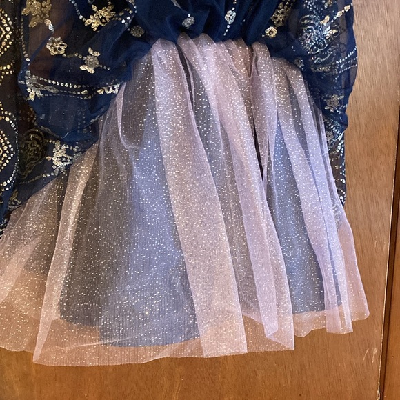 ZUNIE size 6 navy velvet (top part only) dress in excellent preowned condition - Picture 4 of 13